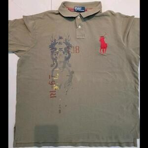 Polo Ralph Lauren Polo Shirt!  Green  Asian Dragon  Big Pony